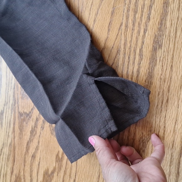 Eileen Fisher Linen Blend V-Neck Quarter Sleeve Top M - Picture 4 of 6